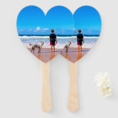 Éventail Photo personnalisée Faites votre propre design - J (Devant et derrière)