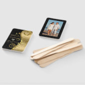 Éventail Photo personnalisée Golden Damask (Non-assemblé)