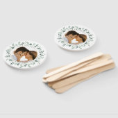 Éventail Photo Personnalisée Mariage Eucalyptus Enregistrer (Non-assemblé)