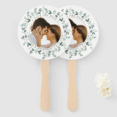 Éventail Photo Personnalisée Mariage Eucalyptus Enregistrer (Devant et derrière)