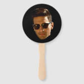 Éventail Photo personnalisée Visage Bachelor Party Annivers (Dos)