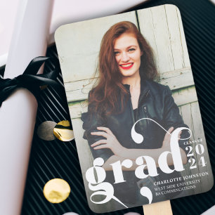 Éventail Photo simple et élégante Blanc noir