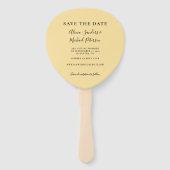 Éventail Photo tournesol mariage rustique enregistrer la da (Dos)