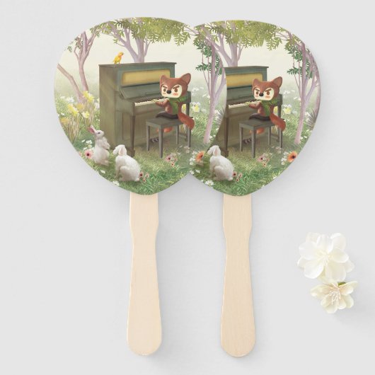 Éventail Piano Forêt (Devant et derrière)