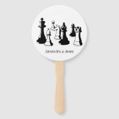 Éventail Pièces de Jeu d'Échecs Art Vintage #2 (Devant)