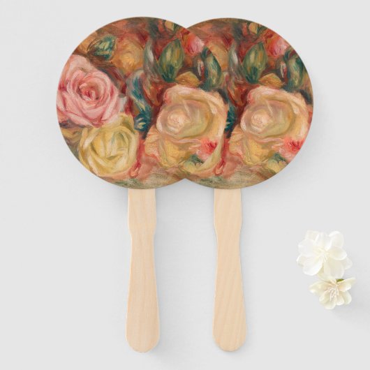 Éventail Pierre-Auguste Renoir - Rose (Devant et derrière)