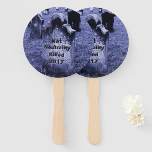 Éventail Pierre d'entrée de neutralité Net RIP (Devant et derrière)