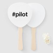 Éventail PILOTE Hashtag (Devant et derrière)