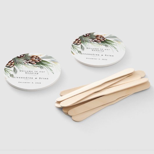 Éventail Pine d'hiver cônes Pins de neige Branches (Non-assemblé)