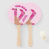 Éventail Pink Cowgirl Hand Fan  (Devant et derrière)