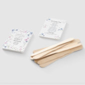 Éventail Pink & Dusty Blue Watercolor Floral Wedding  (Non-assemblé)