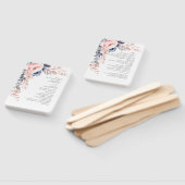 Éventail Pink Floral Aquarelle Programme de mariage botaniq (Non-assemblé)