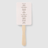 Éventail Pink In Love Mémoire funéraire Élégante (Dos)