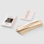 Éventail Pink In Love Mémoire funéraire Élégante (Non-assemblé)