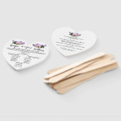 Éventail Pink Magnolia Lavender Floral Mariage Menu Ventila (Non-assemblé)