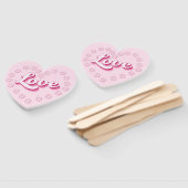 Éventail Pink Pickleball Love Valentines Day Heart (Non-assemblé)