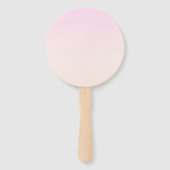 Éventail Pink to Peach Sunset Ombre avec texte personnalisa (Dos)