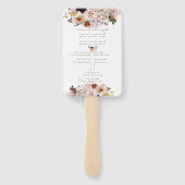 Éventail PixDezines Aquarelle Rustique Fleurs d'automne (Dos)