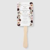 Éventail PixDezines Aquarelle Rustique Fleurs d'automne (Devant)