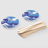 Éventail Pixel Tsunami bleu 8 bits Pixel Art (Non-assemblé)