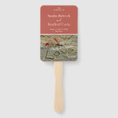 Éventail Plage mariage de automne, Coquillages Aimer Sable (Dos)