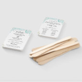 Éventail PLAGE moderne | Programme de mariage turquoise Ven (Non-assemblé)