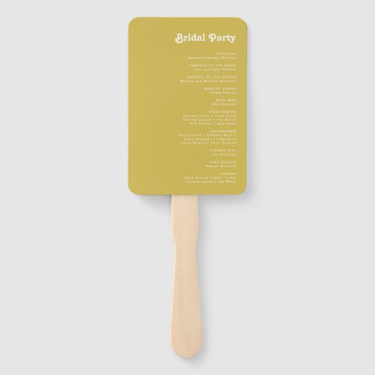 Éventail Plage Retro | Ventilateur à main du programme de m (Dos)