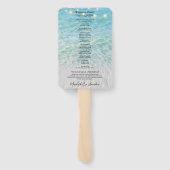 Éventail Plage tropicale Mariage à cordes en bord de mer (Dos)