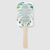 Éventail Plage tropicale Mariage Coral Seashell Moderne (Dos)