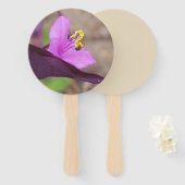 Éventail plante violet et abeille minuscule (Devant et derrière)