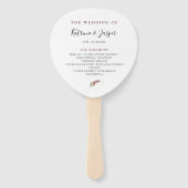 Éventail Plum Purple Floral Wedding Programme Ventilateurs  (Devant)
