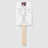 Éventail Plum violet Lavande pivoines Programme de verdure  (Dos)