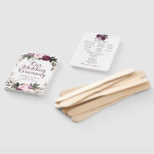 Éventail Plum violet Lavande pivoines Programme de verdure  (Non-assemblé)