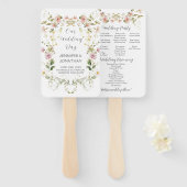 Éventail Plum violet Lavande pivoines Programme de verdure (Devant et derrière)