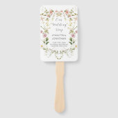 Éventail Plum violet Lavande pivoines Programme de verdure (Devant)