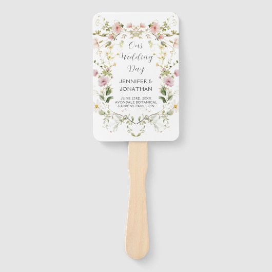 Éventail Plum violet Lavande pivoines Programme de verdure  (Devant)