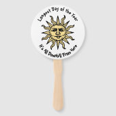 Éventail Poème Solstice d'été (Dos)