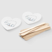 Éventail Polar Bear heart hand fans (Non-assemblé)