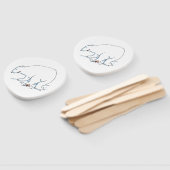 Éventail Polar Bear paddle hand fans (Non-assemblé)