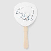 Éventail Polar Bear paddle hand fans (Dos)