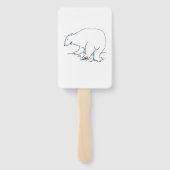 Éventail Polar Bear rectangle hand fans (Dos)