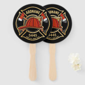 Éventail Pompier AJOUTER LE NOM Insigne du service de pompi (Devant et derrière)