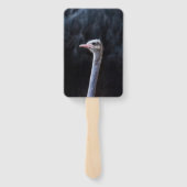 Éventail portrait d'autruche (Dos)