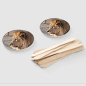 Éventail Portrait de Lion (Non-assemblé)