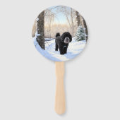 Éventail Portugais Water Dog Laisser neiger Noël (Dos)