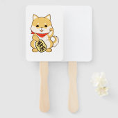 Éventail Pose Chat Shiba Inu Lucky (Devant et derrière)