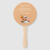 Éventail Poser Floral Tea Party Fête des mariées ventilateu (Dos)