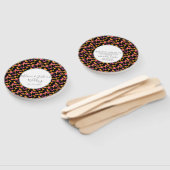 Éventail Poster de animal moderne Furry Mariage rond (Non-assemblé)