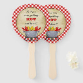 Éventail Pot d'ébullition de l'écrevisse rouge En vichy chè (Devant et derrière)