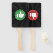 Éventail pouce vers le haut (Devant et derrière)